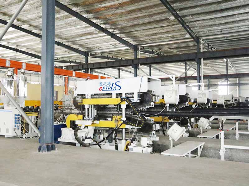 HDPE PP立式双壁波纹管生产线