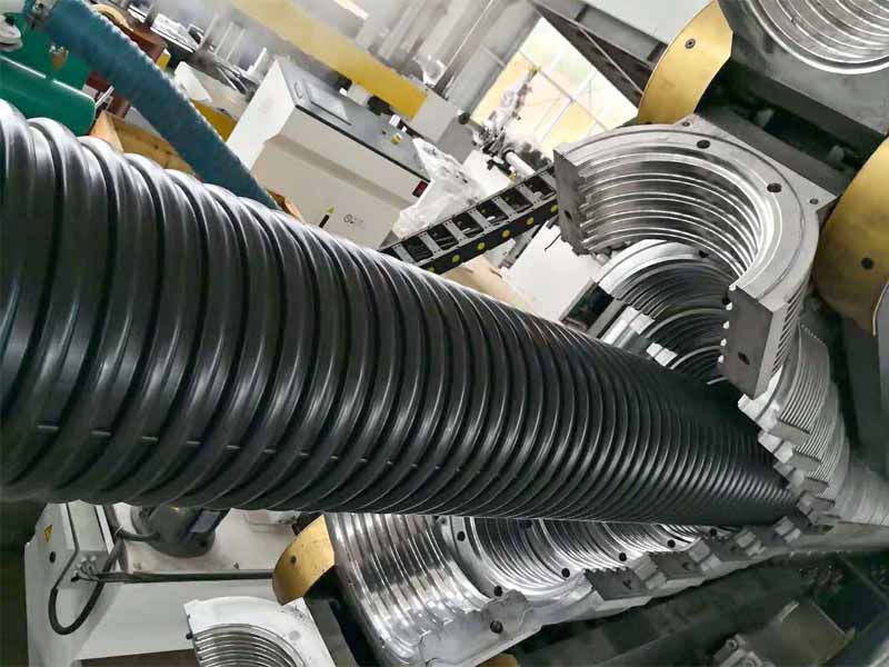 HDPE PP立式双壁波纹管生产线